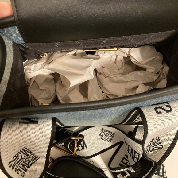 NWT Steve Madden Denim Bwebber Satchel Crossbody Handle Bag with Change Purse - Picture 3 of 16